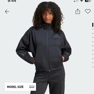 Adidas women’s black ZNE pants and jacket set